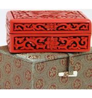 Traditional Chinese Hand Made Red Lacquer Card Holder