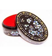 Traditional Chinese Oval Shaped Trinket Box